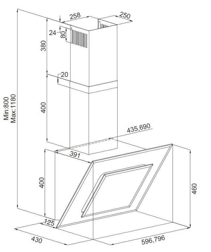 Silverline SL3422- Agat Vegghengt ventilator - Bilde 2