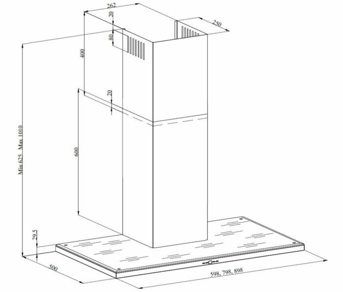 Silverline   SL3122 60/80/90 CM  Vegghengt ventilator - Bilde 2